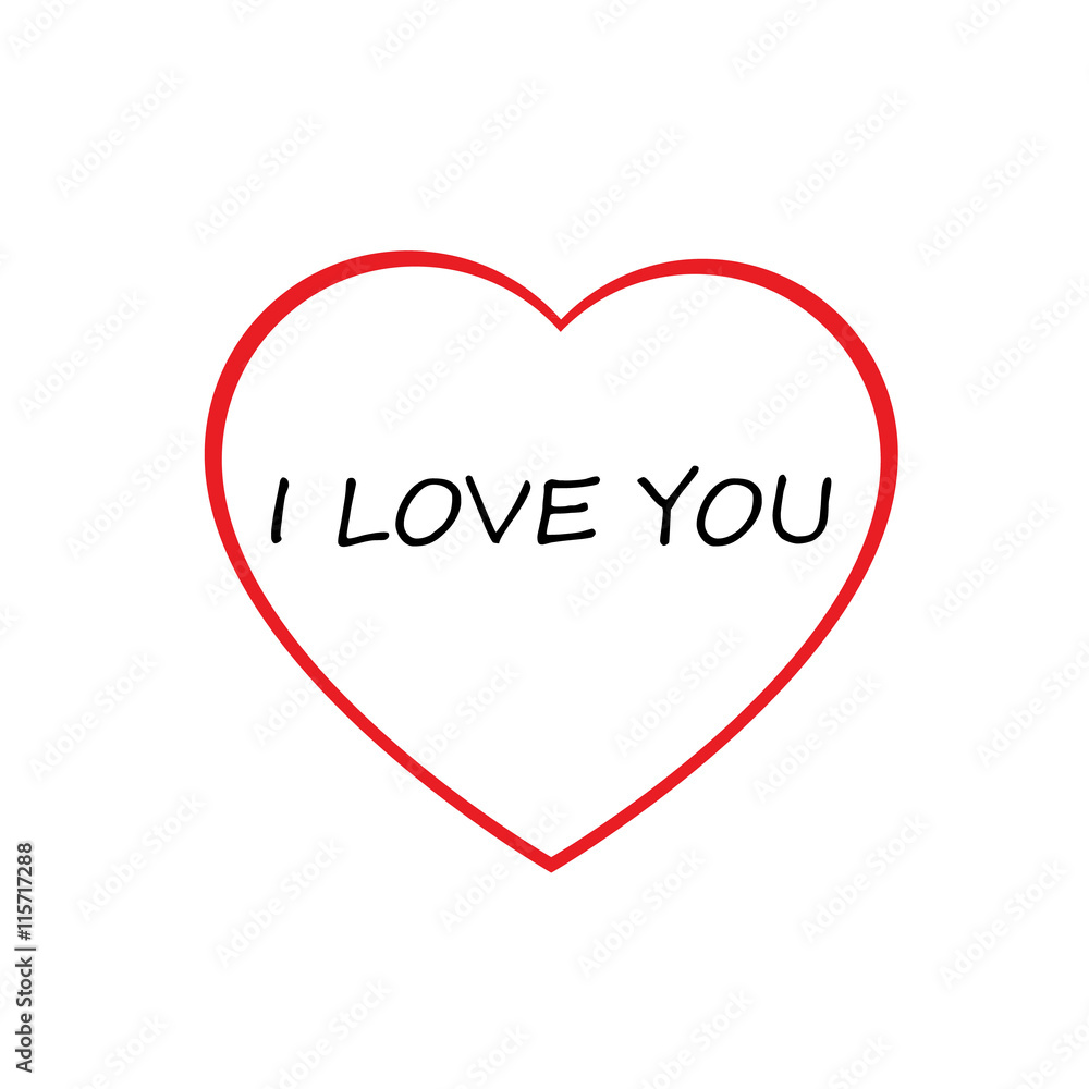 Heart Icon Vector.I love you.