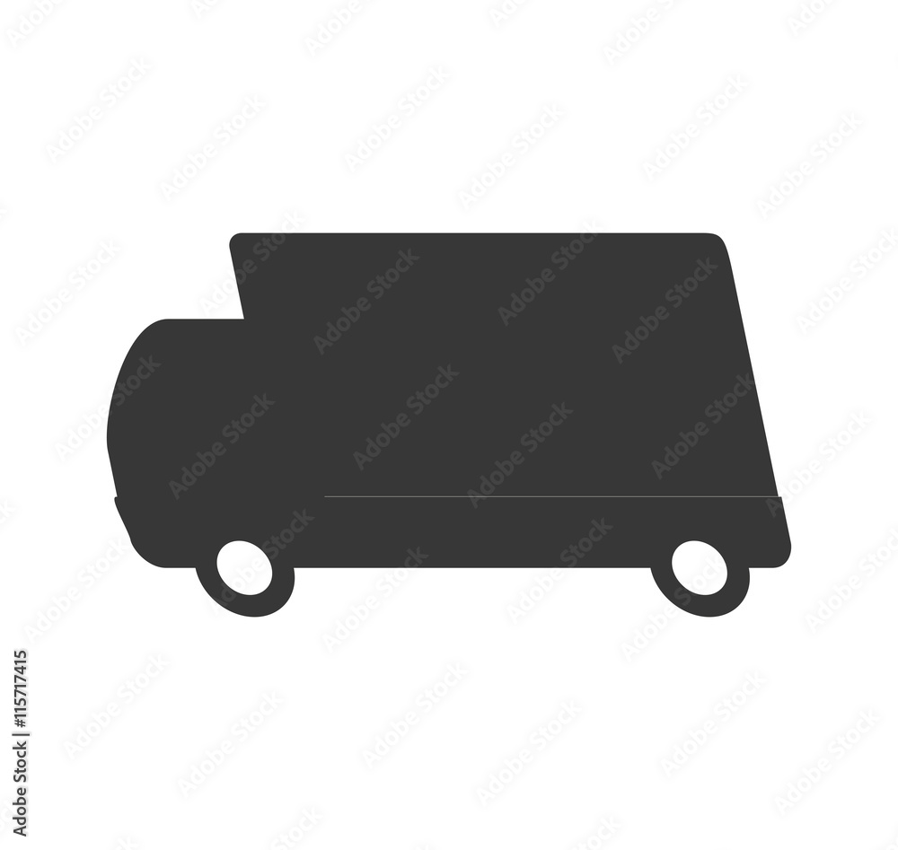 Transportation concept represented by truck silhouette icon. Isolated and flat illustration Transportation concept represented by truck silhouette icon. Isolated and flat illustration