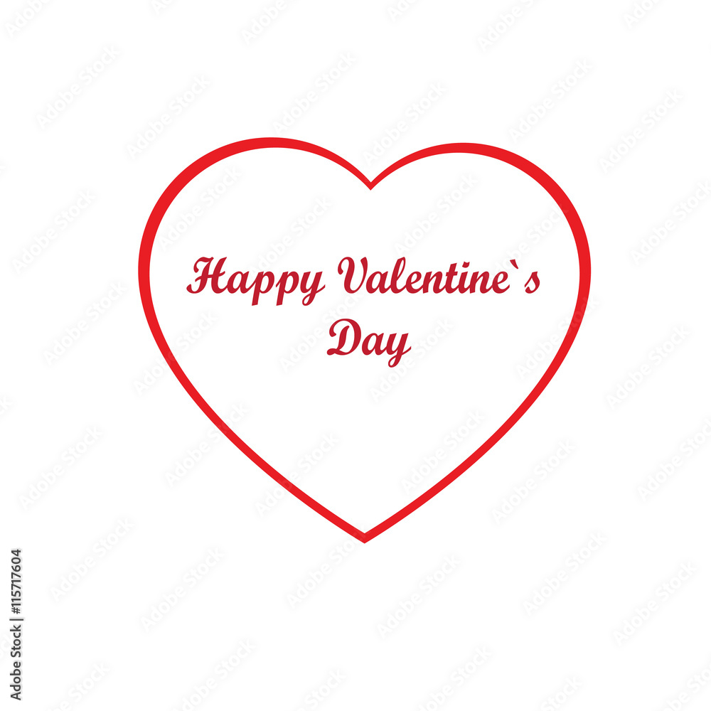 Heart Icon. Happy Valentine day
