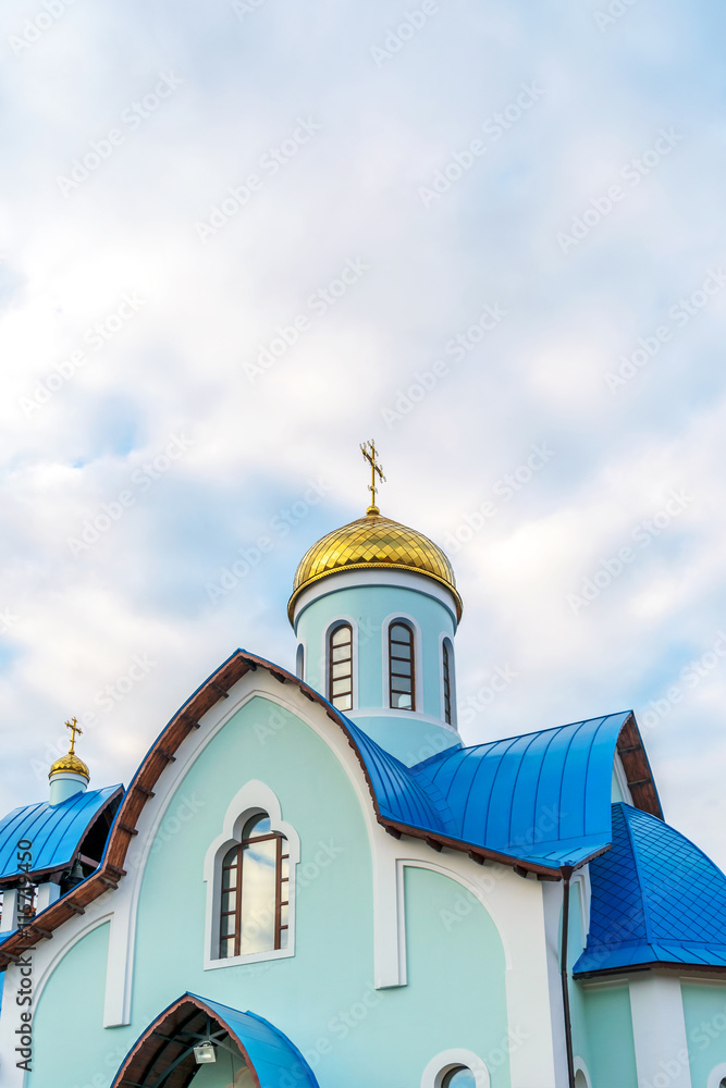 The Church complex of St. Apostle Andreya Pervozvannogo - temple fishermen on Small Okhta, Saint Petersburg, Russia