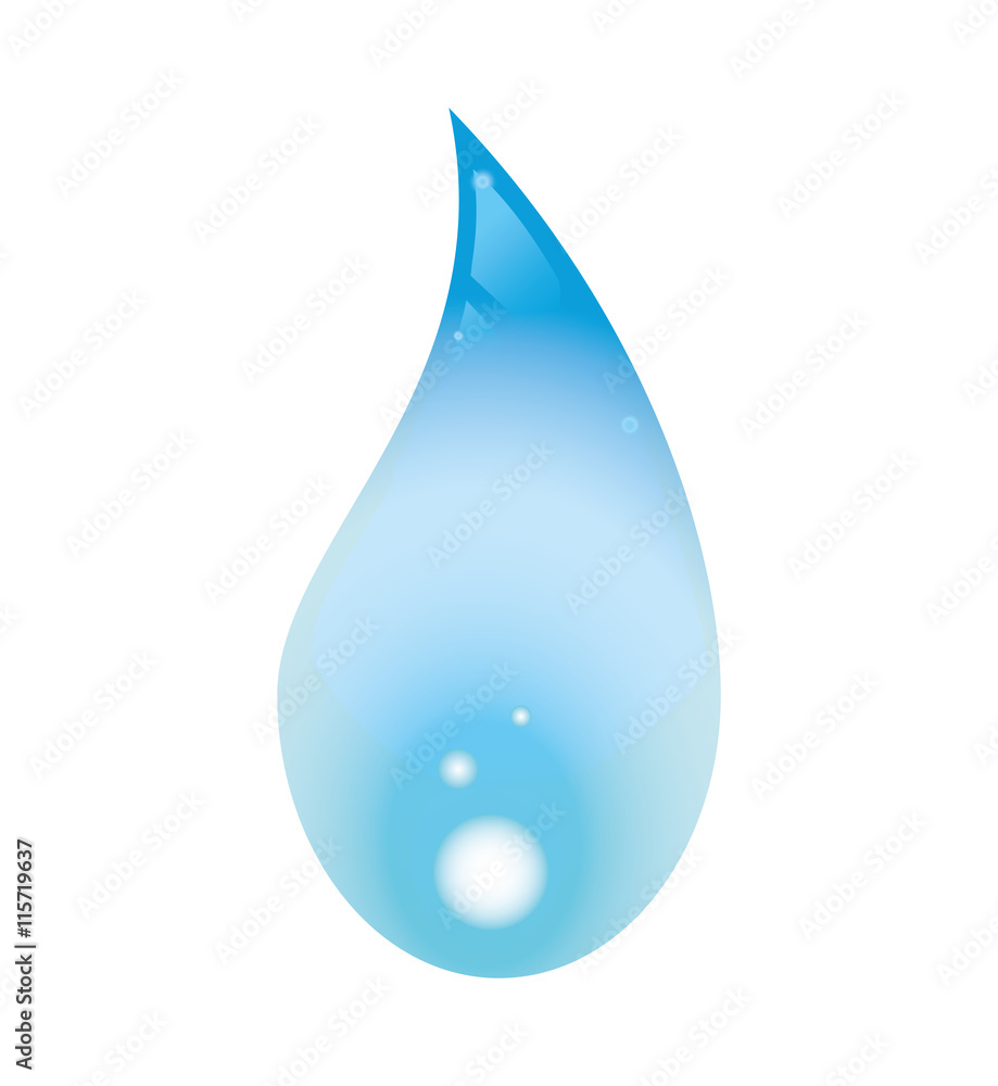 Water concept represented by blue drop icon. Isolated and flat illustration.