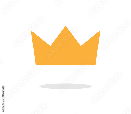 Gold King Crown Vector Icon, a hand drawn vector icon illustration of a golden crown.