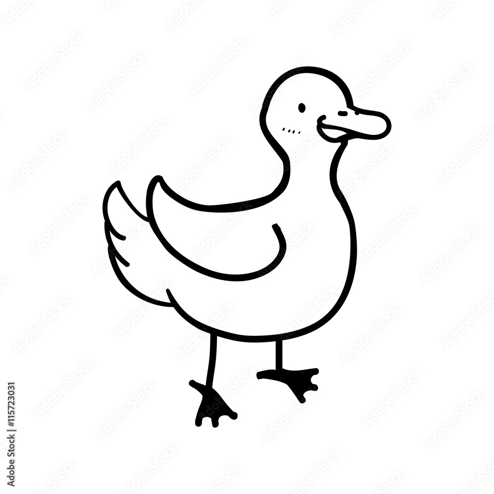 Animal concept represented by duck icon. Isolated and flat illustration