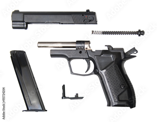 disassembled fort-12r traumatic gun