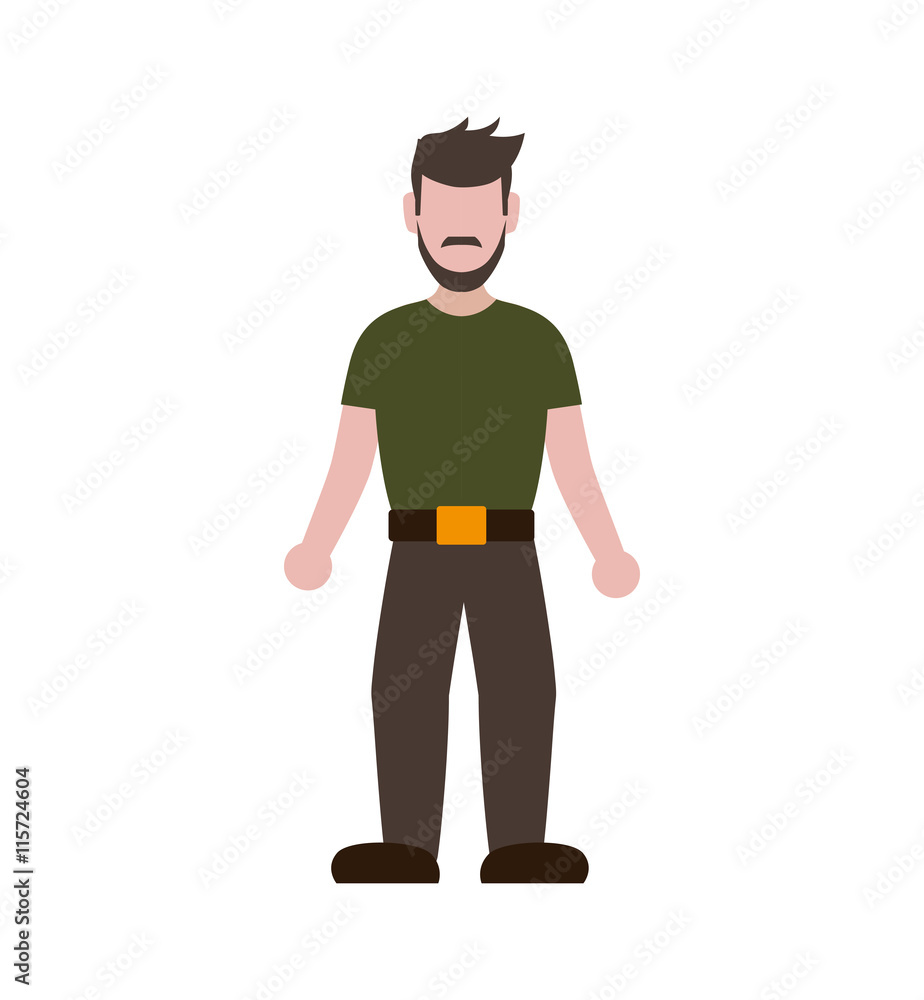 Avatar male concept represented by Man icon. Isolated and flat illustration