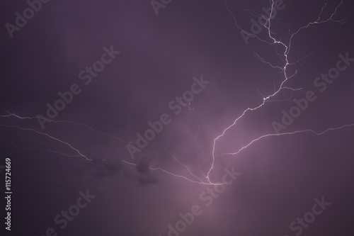 Lightning storm scene