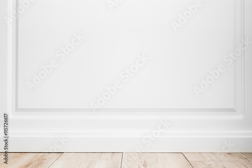 Abstract empty interior background  white wall