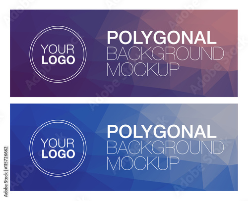 Horizontal polygonal banners