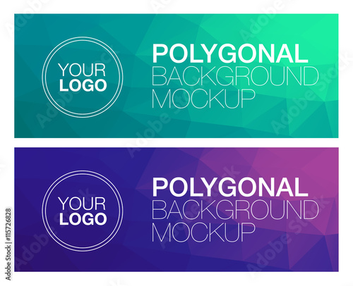 Horizontal polygonal banners