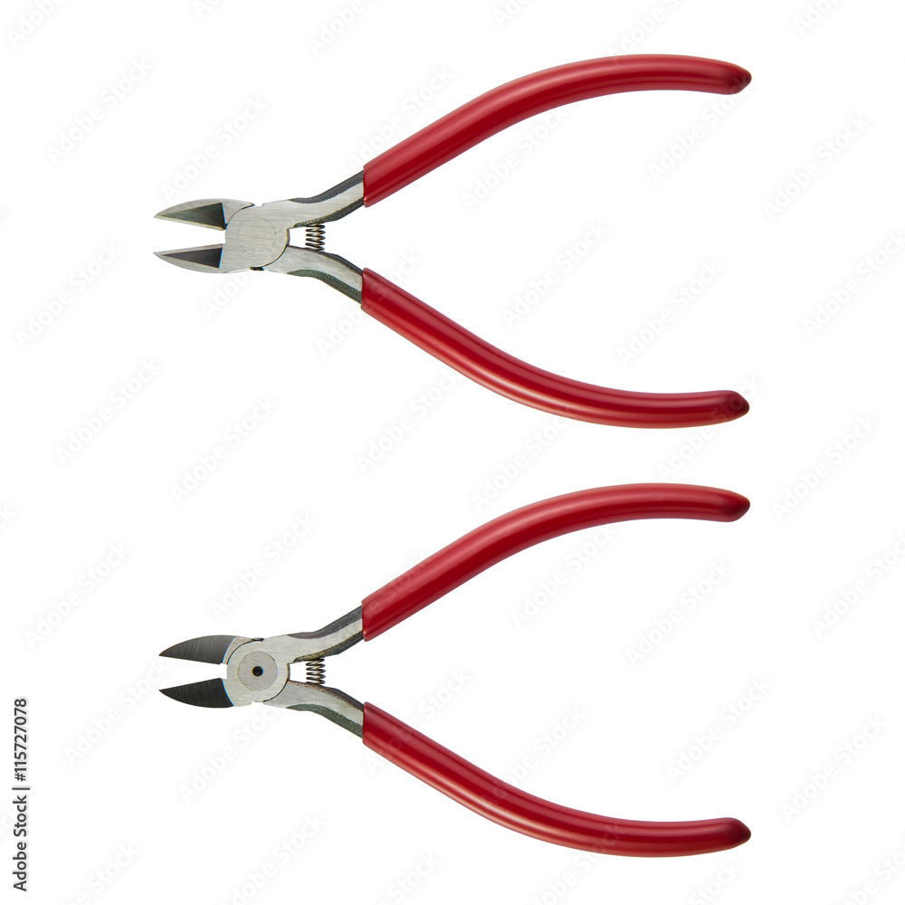 rad combination cutting pliers isolated on white rad combination cutting pliers isolated on white