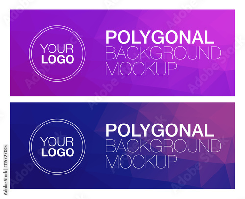 Horizontal polygonal banners
