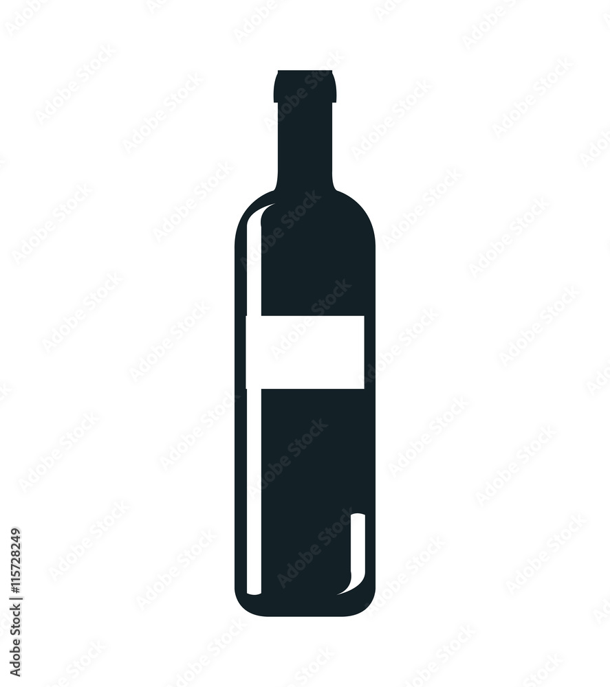 Delicious wine theme design, black and white isolated flat icon vector illustration. Delicious wine theme design, black and white isolated flat icon vector illustration.
