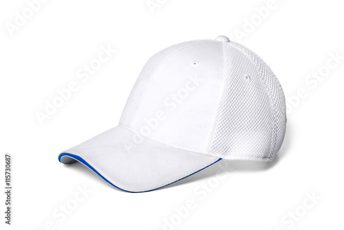 White golf cap for man or woman on white background