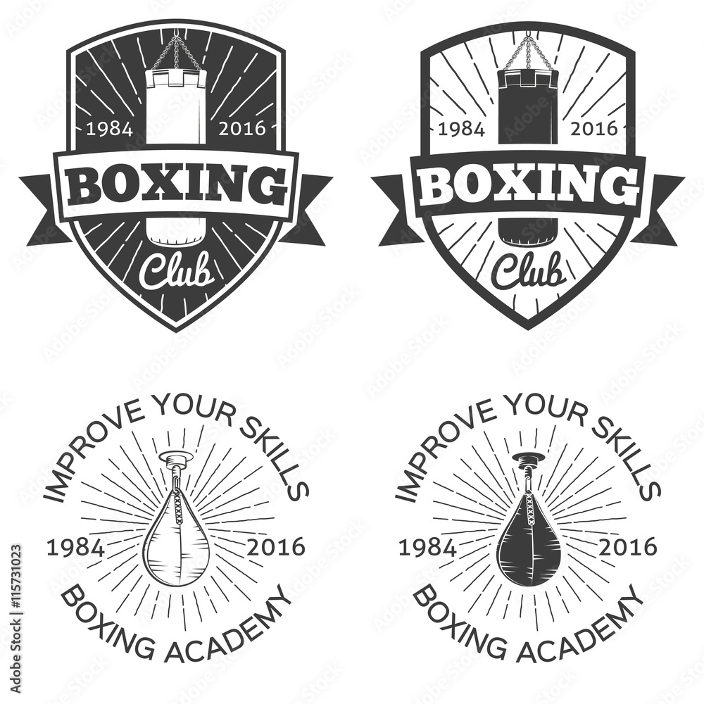 Obraz premium Boxing club/school logo badges and labels