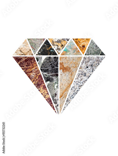 Abstract marble collage