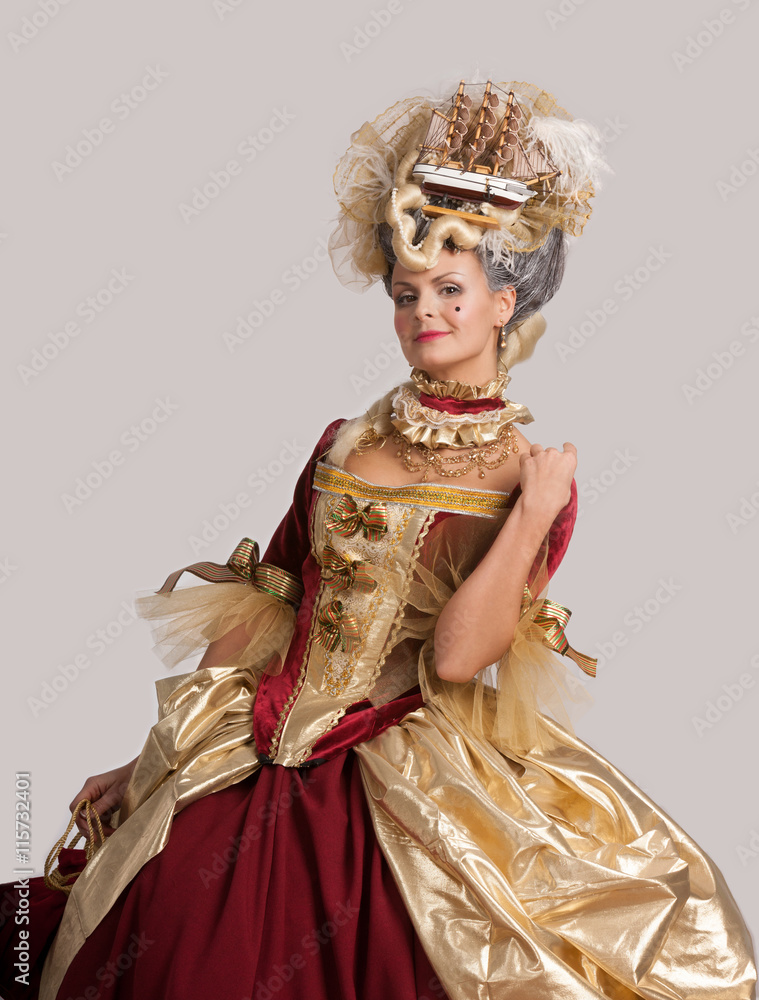 Women in 18th century style - retro fashion