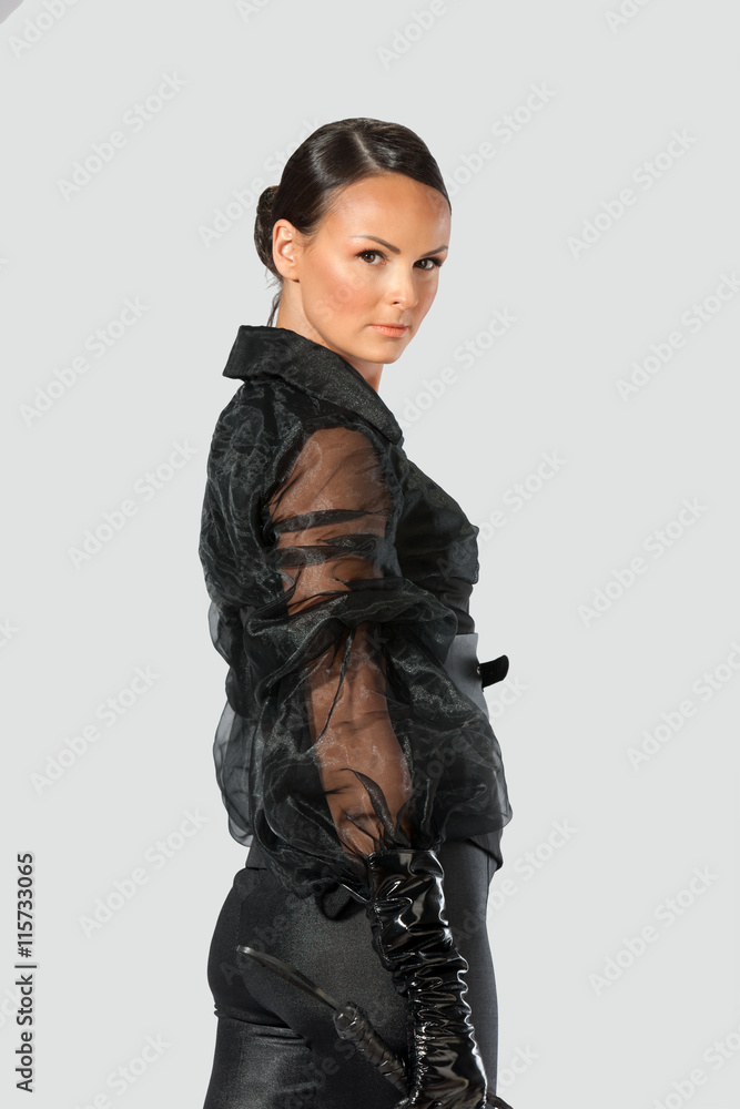 studio picture of a young woman - jockey studio picture of a young woman - jockey
