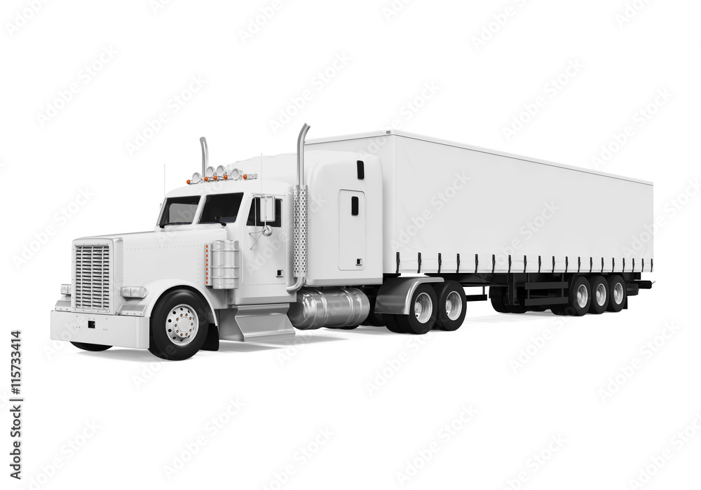 White Trailer Truck