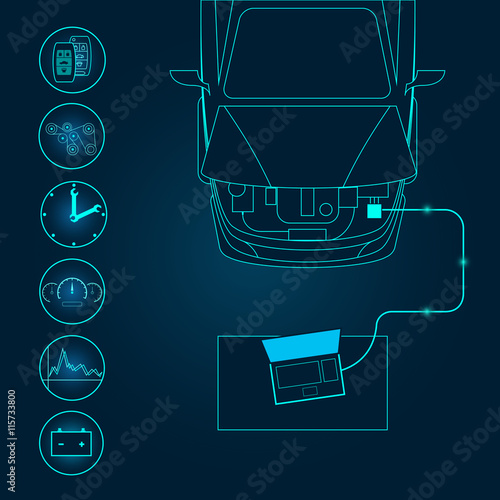 Car diagnostics icon