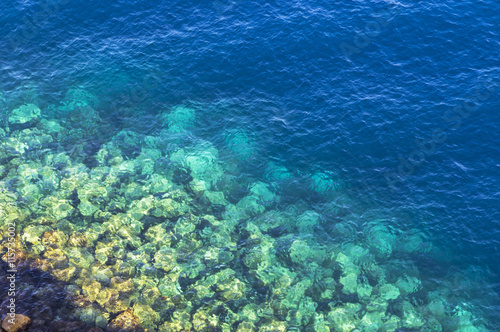 Background made of clear azure sea water