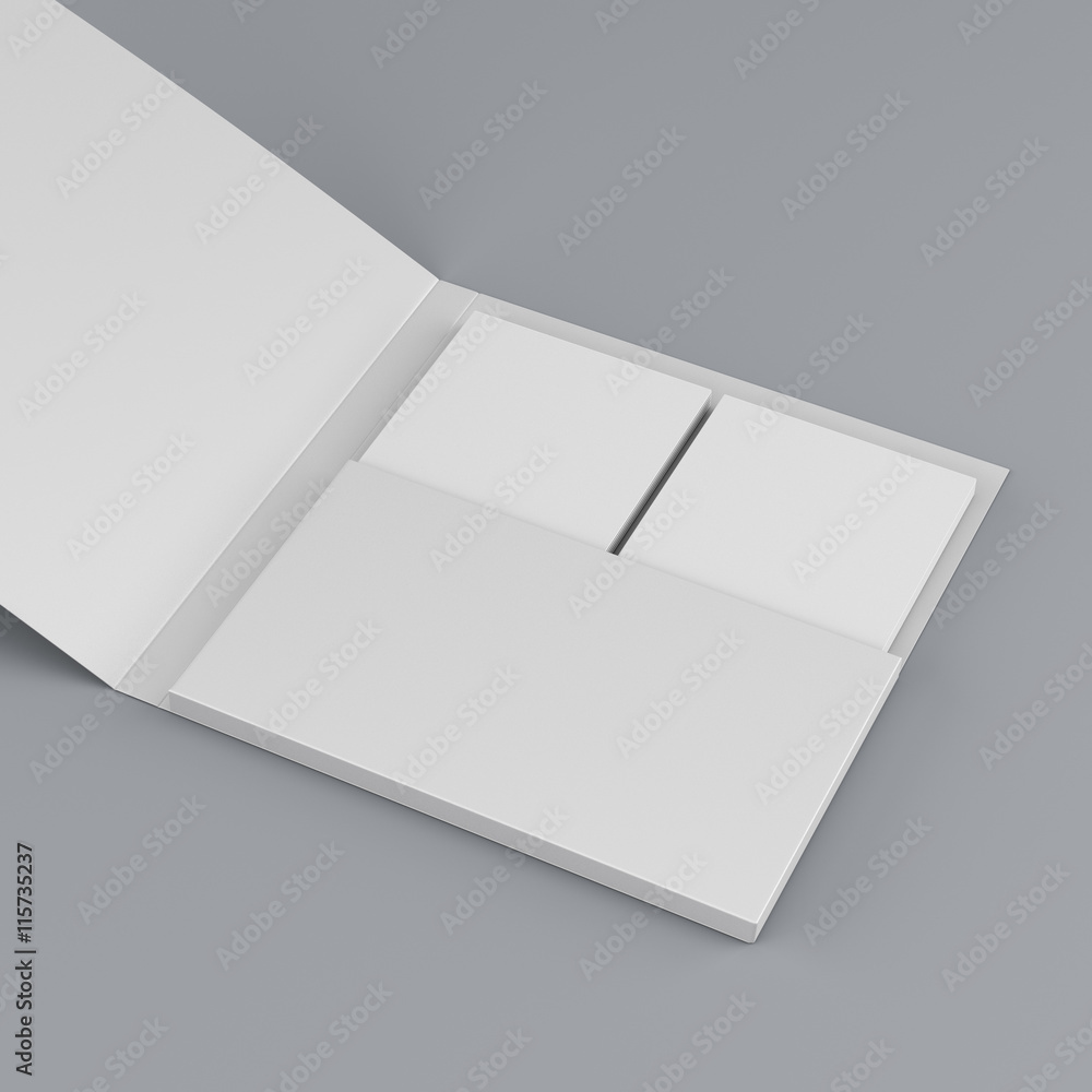Fototapeta premium blank square format folder with flyers