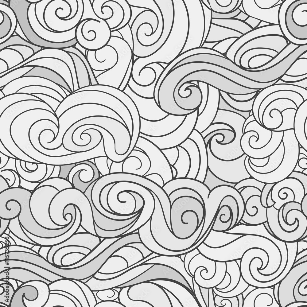 waving curls seamless pattern vector pattern. waving curls seamless pattern vector pattern.