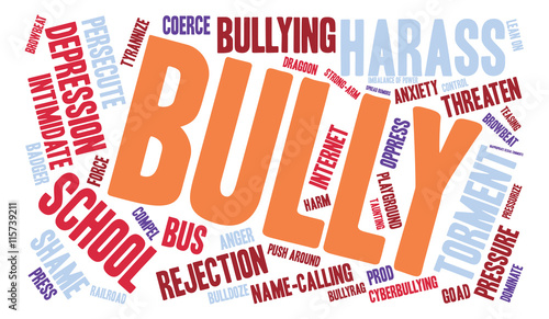Bully word cloud on a white background. 