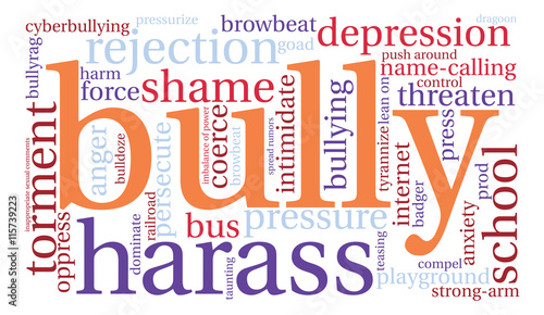 Bully word cloud on a white background.