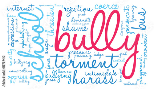 Bully word cloud on a white background. 