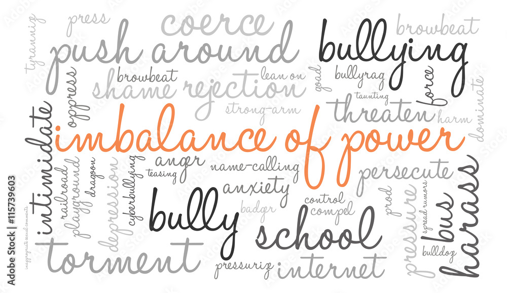 Imbalance Of Power word cloud on a white background. 