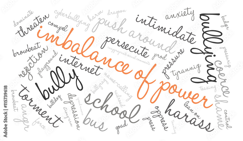 Imbalance Of Power word cloud on a white background.