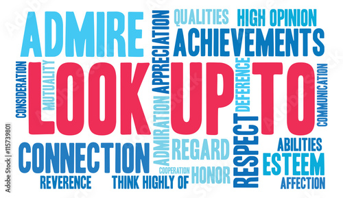 Look Up To word cloud on a white background. 