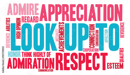 Look Up To word cloud on a white background. 