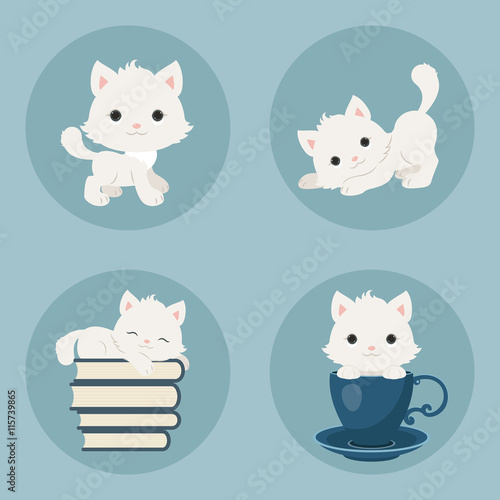 Kittens icons set