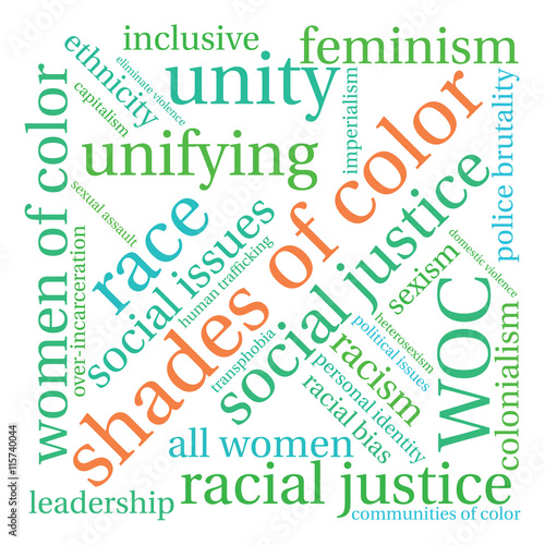 Shades Of Color word cloud on a white background. 