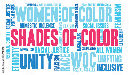 Shades Of Color word cloud on a white background. 