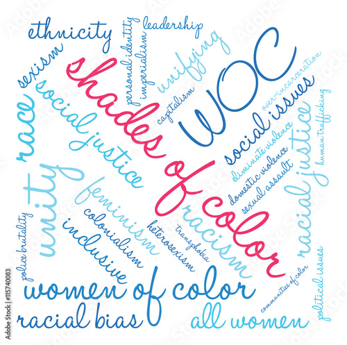 Shades Of Color word cloud on a white background. 