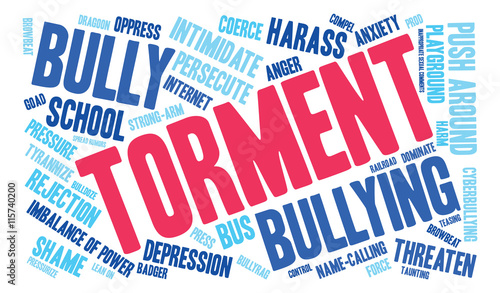 Torment word cloud on a white background. 