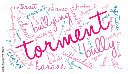 Torment word cloud on a white background. 