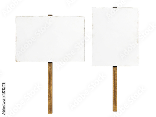 Protest Signs Isolated  - 3D Illustration