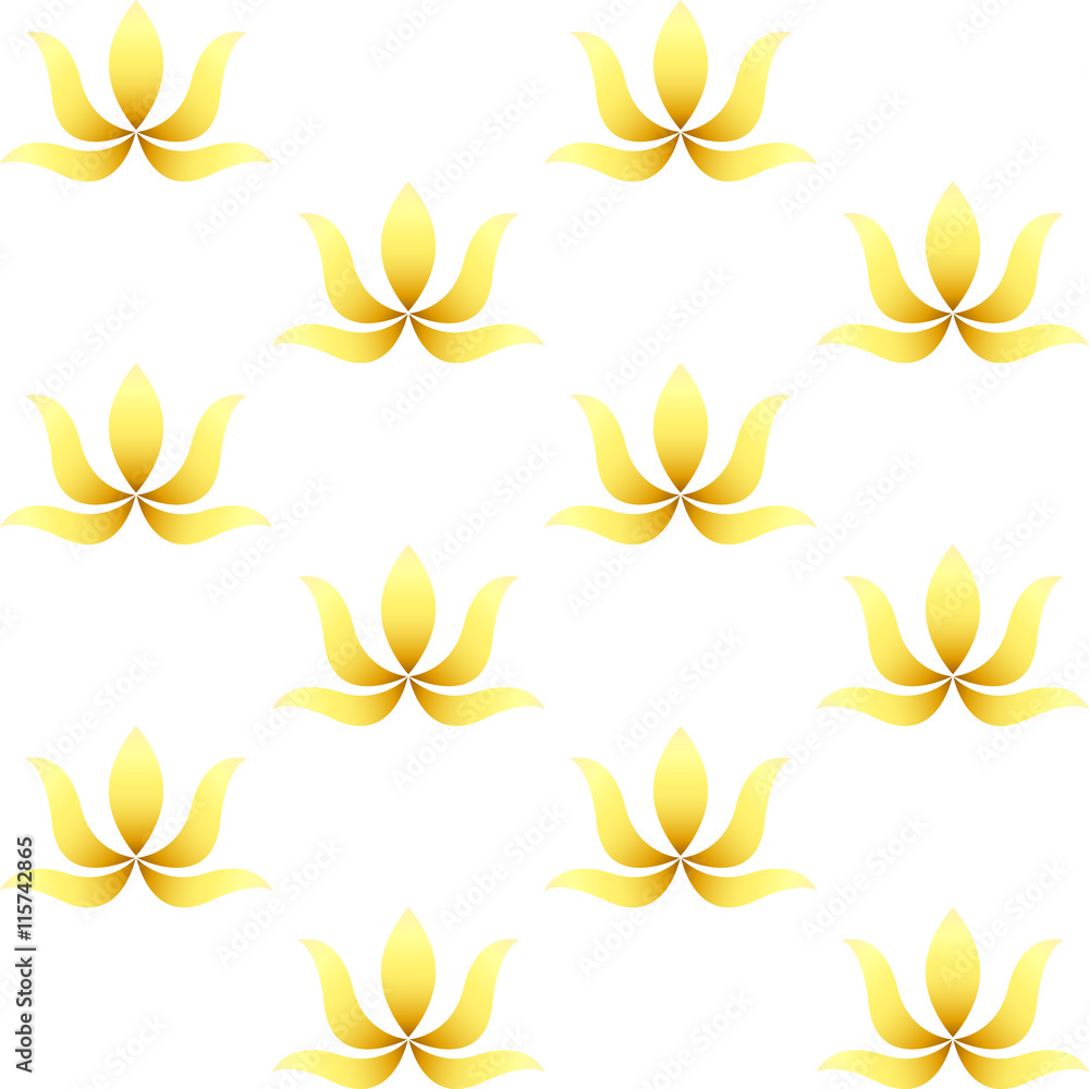 Obraz premium Seamless background of yellow exotic flowers.