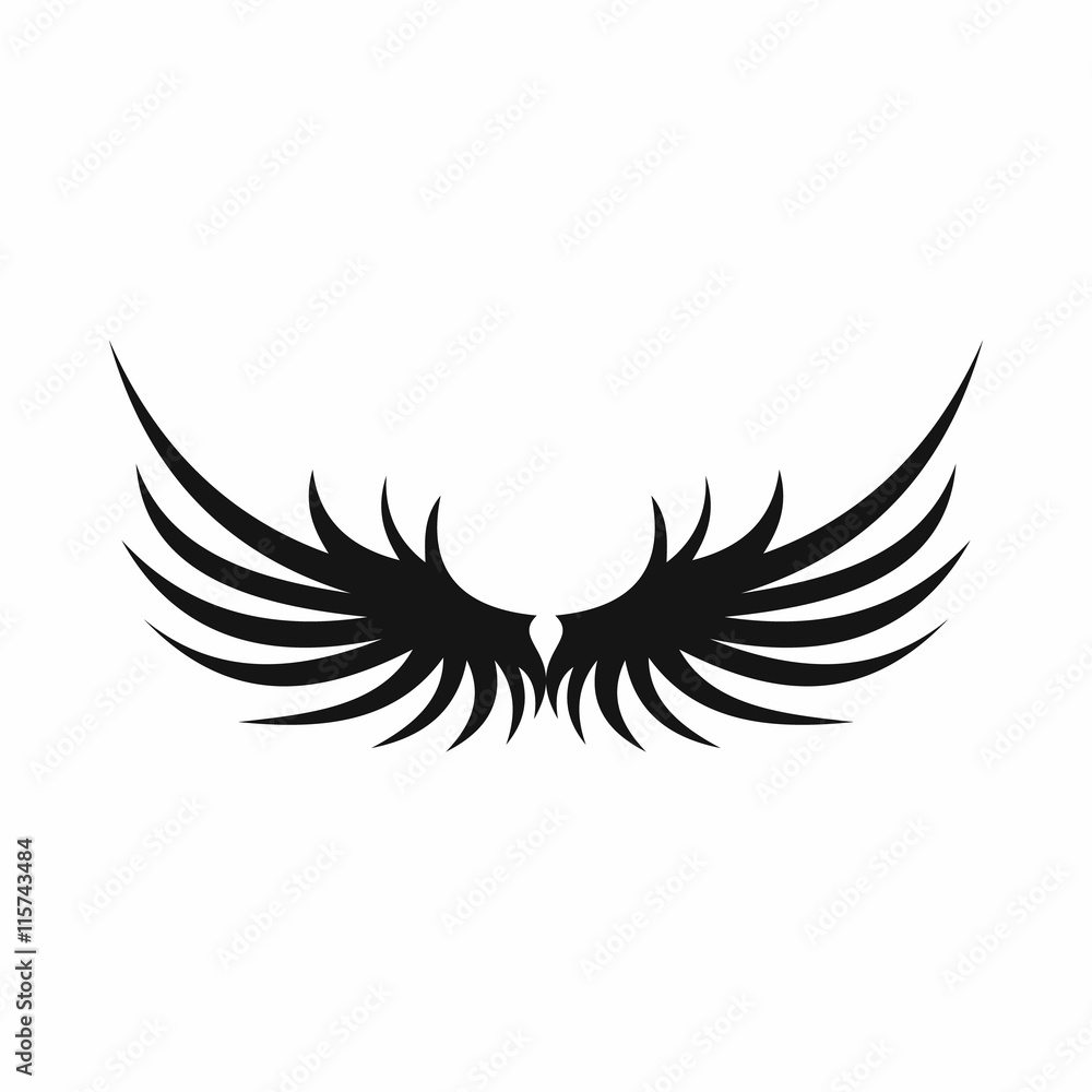 Wing icon in simple style isolated vector illustration Wing icon in simple style isolated vector illustration