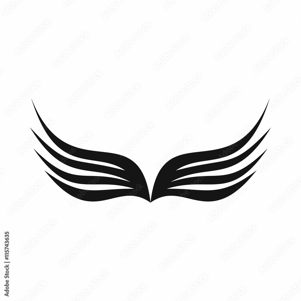 Wing icon in simple style isolated vector illustration Wing icon in simple style isolated vector illustration