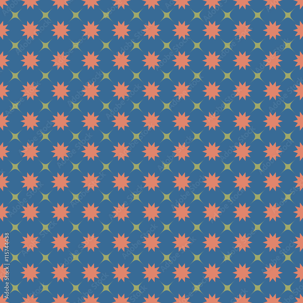 Circle and star seamless pattern Circle and star seamless pattern