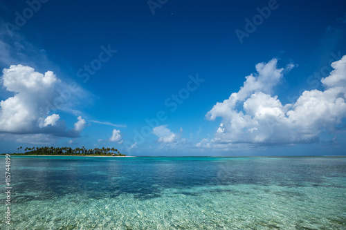 Perfect tropical island paradise beach Maldives