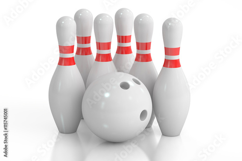 Bowling, 3D rendering