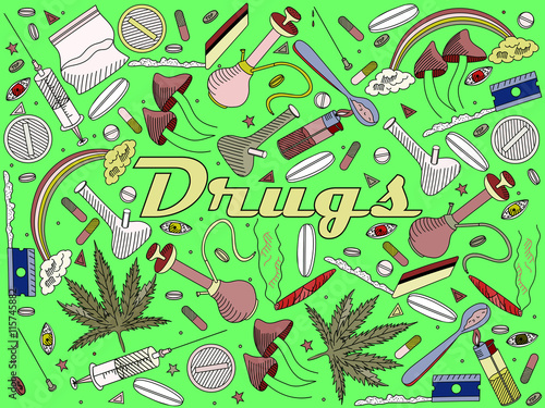Drugs vector illustration