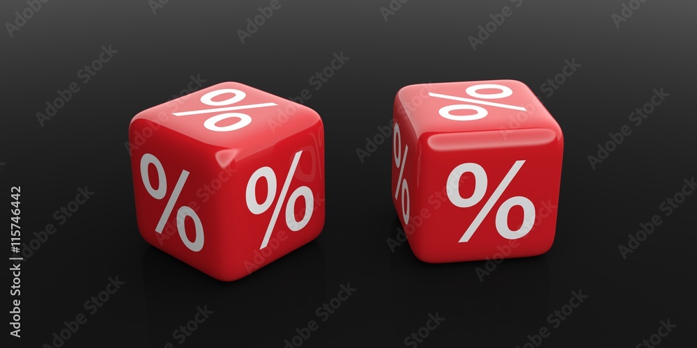 Discount symbol on black background. 3d illustration Discount symbol on black background. 3d illustration