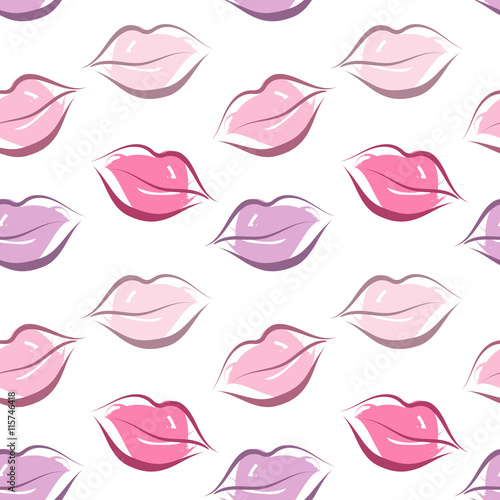 painted lips pattern seamless © taxiro