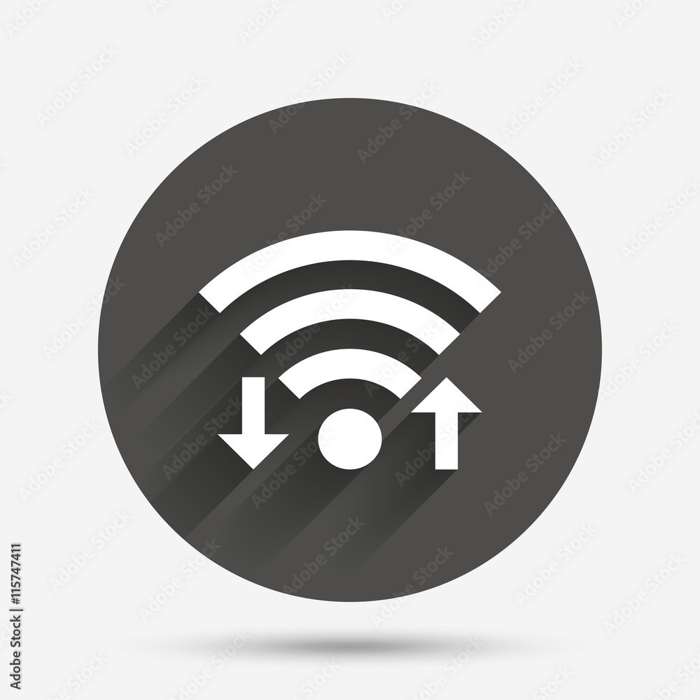 Wifi signal sign. Wi-fi upload, download symbol. Wifi signal sign. Wi-fi upload, download symbol.
